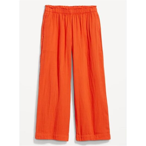 Old Navy High-Waisted Crinkle Gauze Pull-On Ankle Pants Women's Size 2X New with - Picture 5 of 8